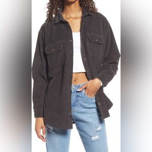 Always Golden Oversize Cotton Corduroy Shirt Jacket Billabong dark gray size L